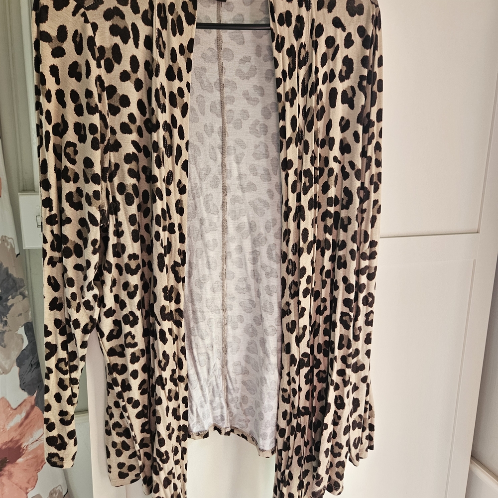 Dana Buchman Leopard Print Cardigan, 0x